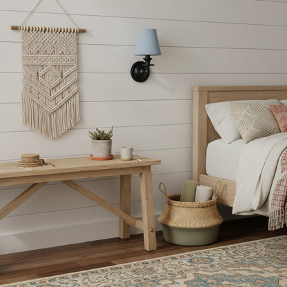 Pleated Fabric Shade Wall Sconce
