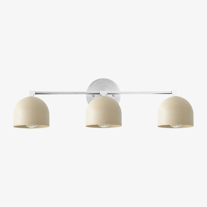 Mid-Century Dome Brass Vanity Wall Sconce