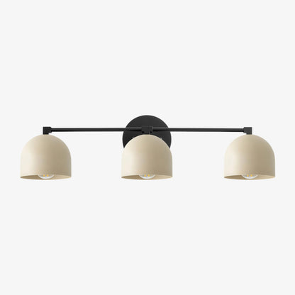 Mid-Century Dome Brass Vanity Wall Sconce