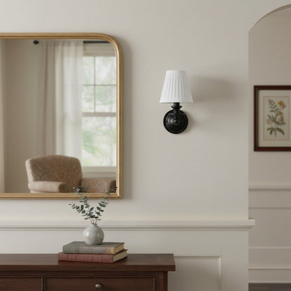 Pleated Fabric Shade Wall Sconce