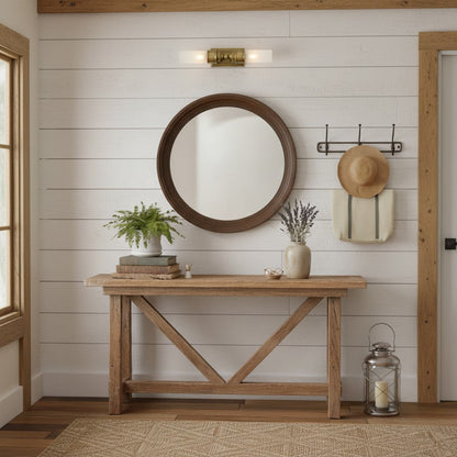 Double Glass Tube Wall Sconce for Bathroom Vanity