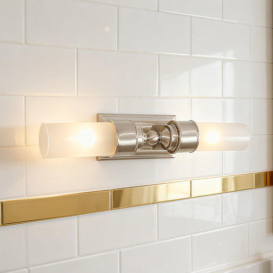 
Double Glass Tube Wall Sconce for Bathroom Vanity