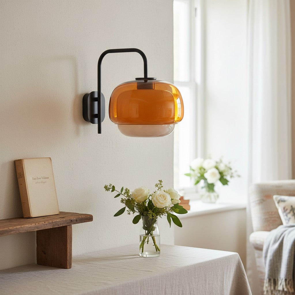 
Colored Glass Dome Wall Lamp